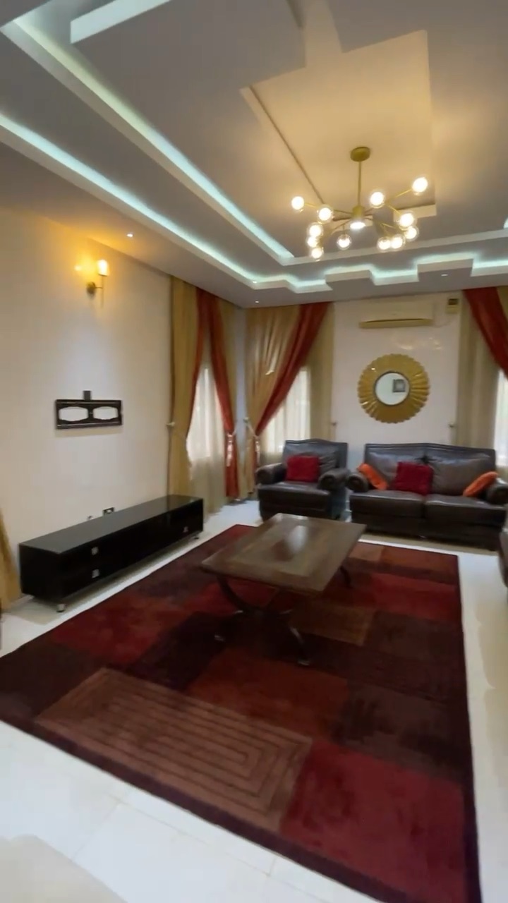 Step into a 5-bedroom fully detached duplex with an elegant 2-bedroom BQ