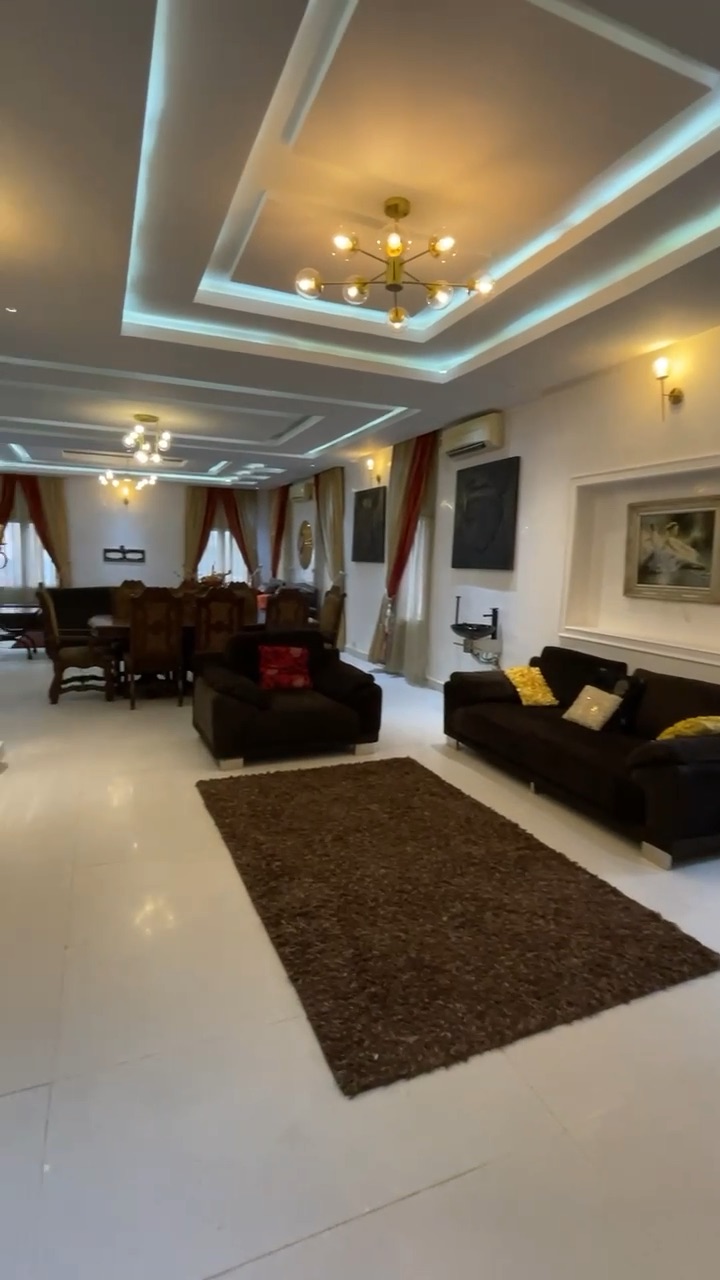 Step into a 5-bedroom fully detached duplex with an elegant 2-bedroom BQ