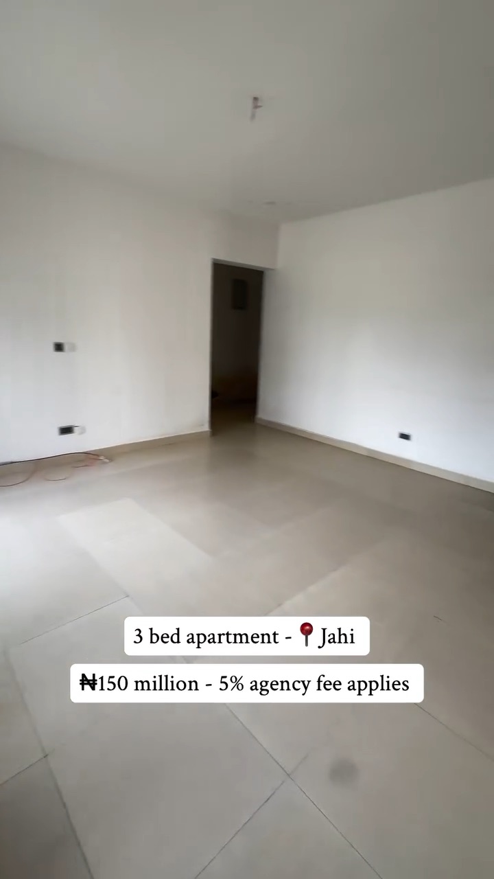 ✨ FOR SALE | 3-BEDROOM APARTMENT | JAHI, ABUJA ✨