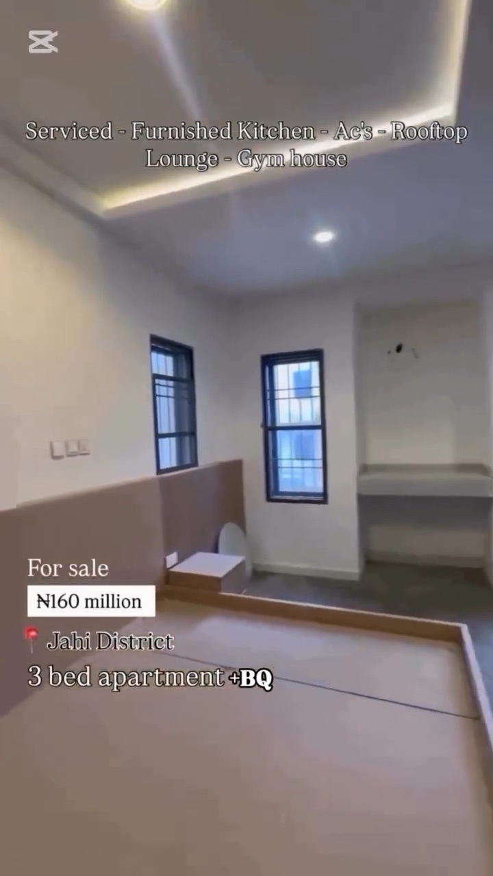✨ FOR SALE | 3-BEDROOM APARTMENT WITH BQ | JAHI, ABUJA ✨