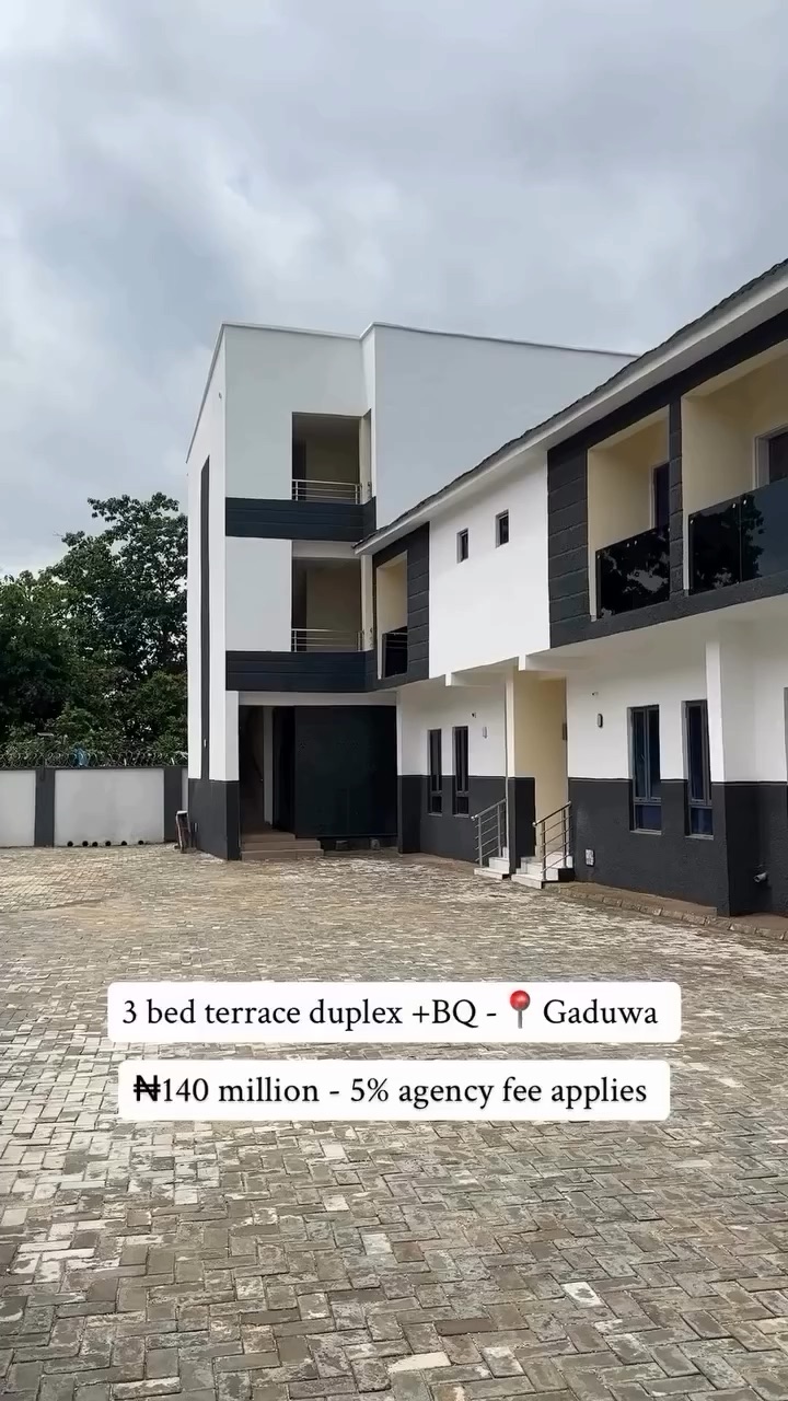 Step into refined living with this 3-bedroom duplex + BQ strategically located in the serene heart of Gaduwa, Abuja.