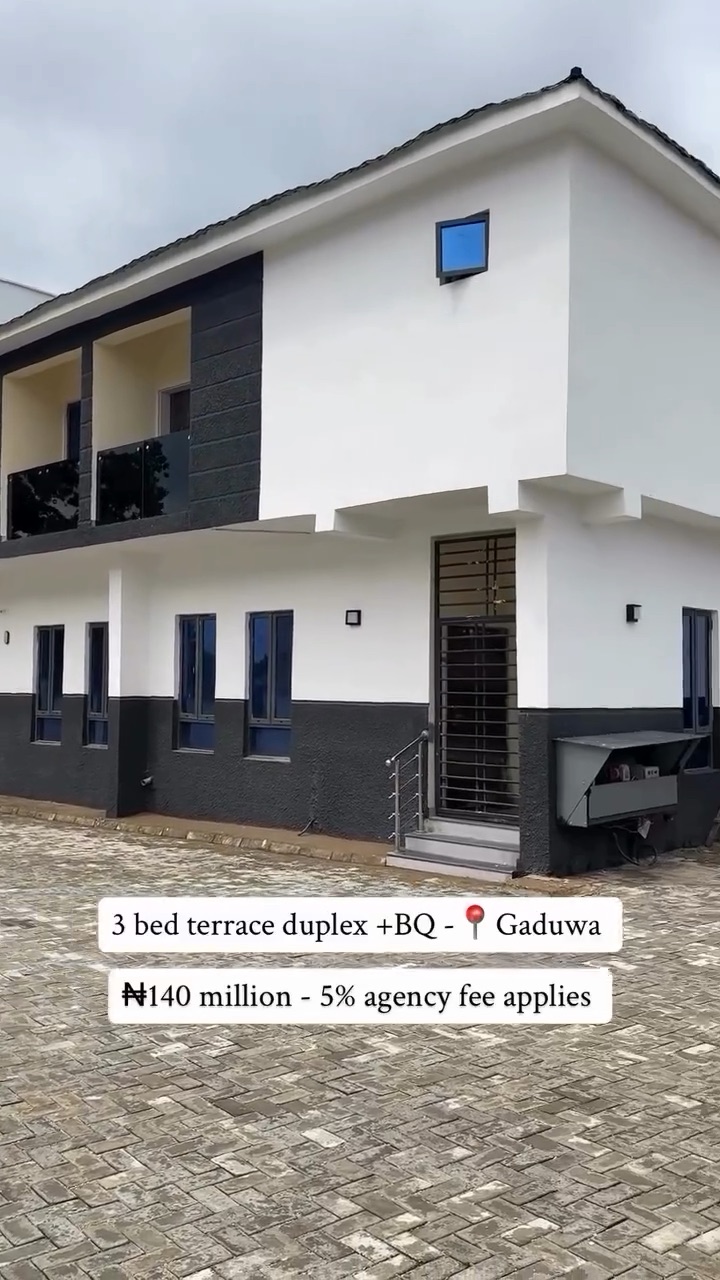 Step into refined living with this 3-bedroom duplex + BQ strategically located in the serene heart of Gaduwa, Abuja.