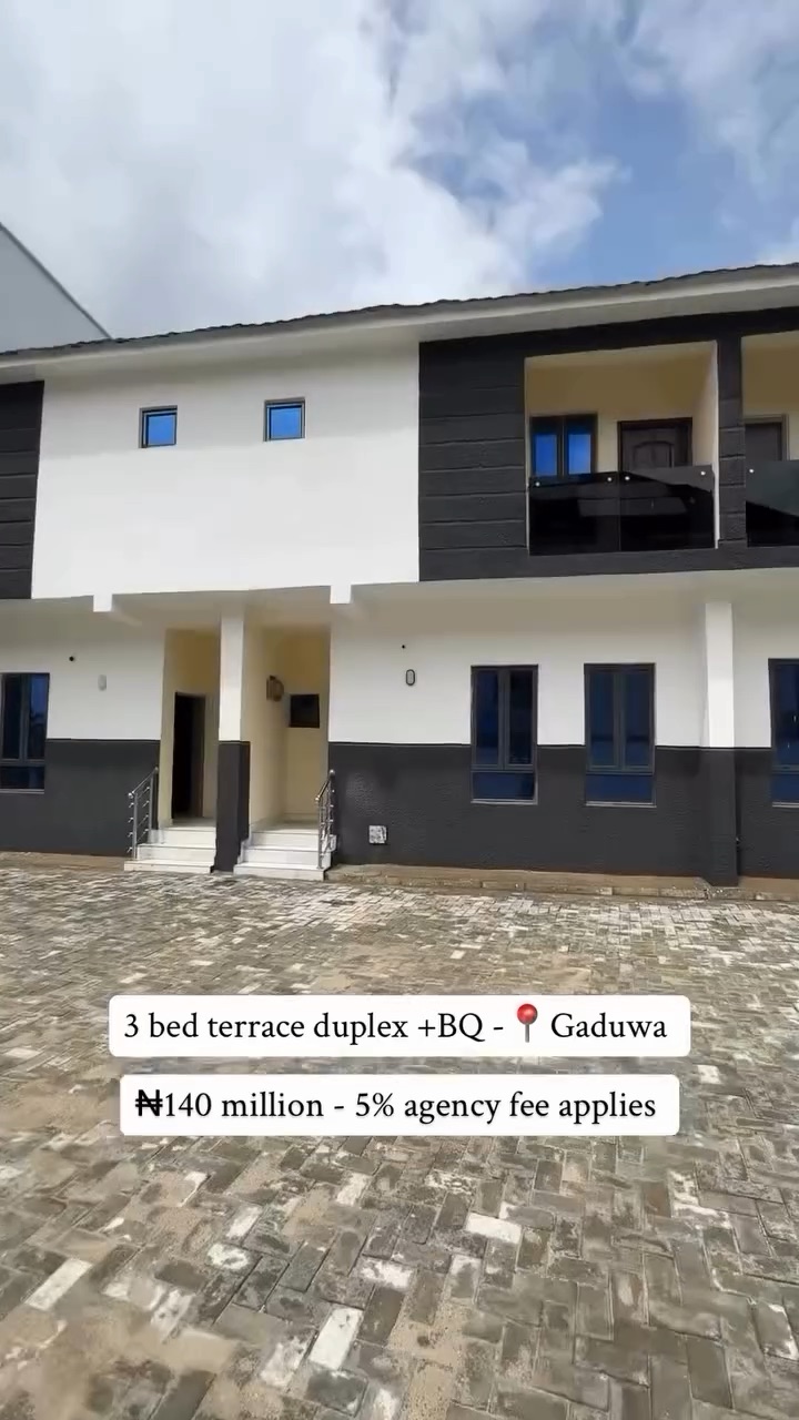 Step into refined living with this 3-bedroom duplex + BQ strategically located in the serene heart of Gaduwa, Abuja.