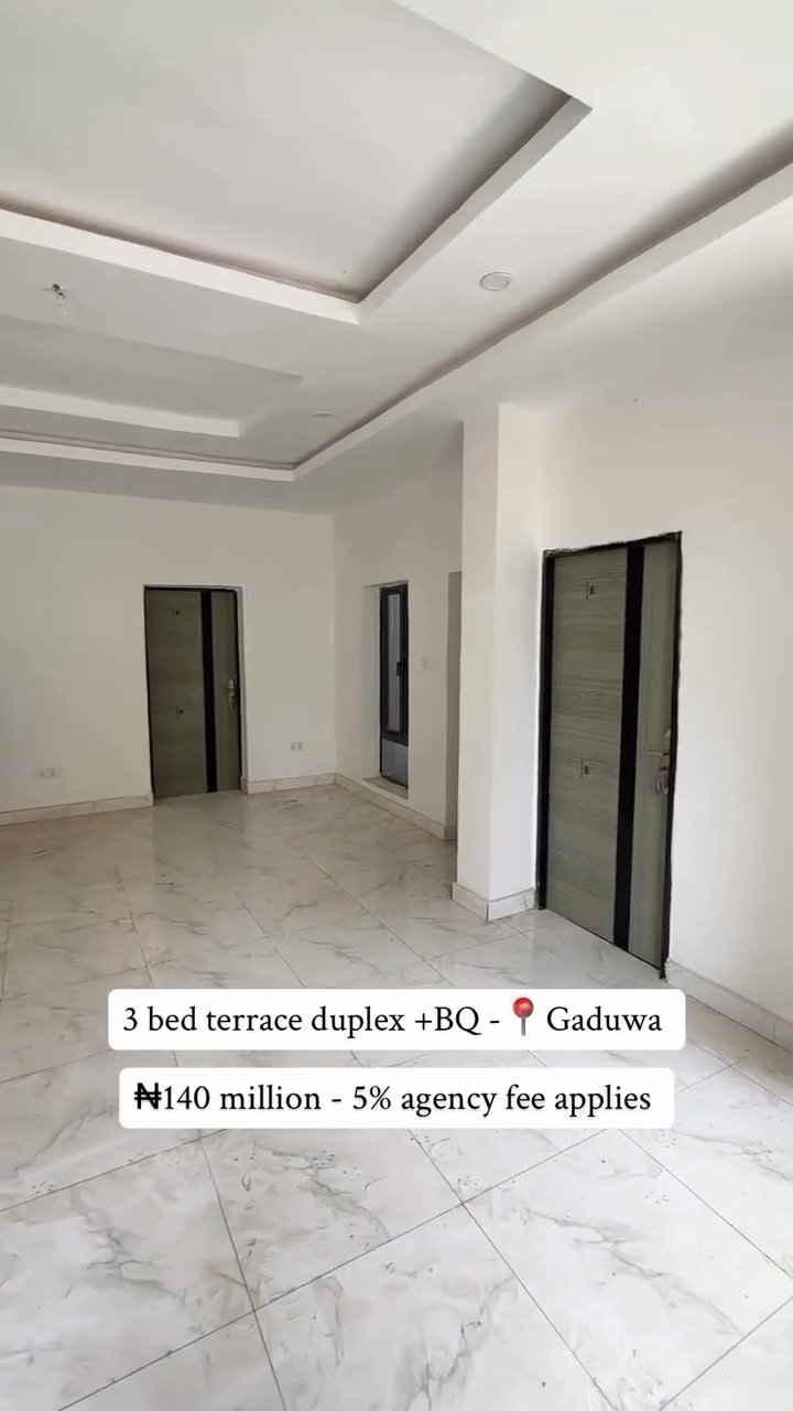 Step into refined living with this 3-bedroom duplex + BQ strategically located in the serene heart of Gaduwa, Abuja.